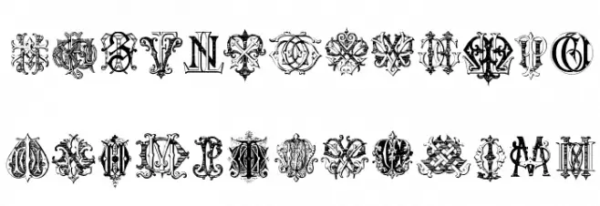 Intellecta Monograms Random Samples Three.vfb फ़ॉन्ट अपरकेस