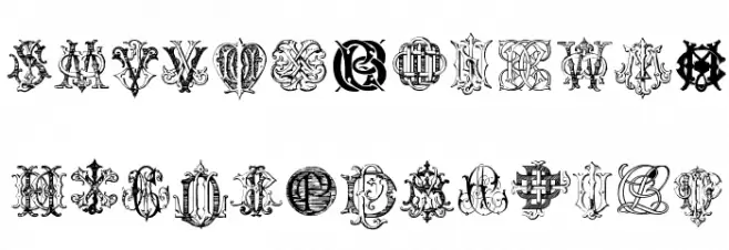 Intellecta Monograms Random Samples Three.vfb फ़ॉन्ट लोअरकेस