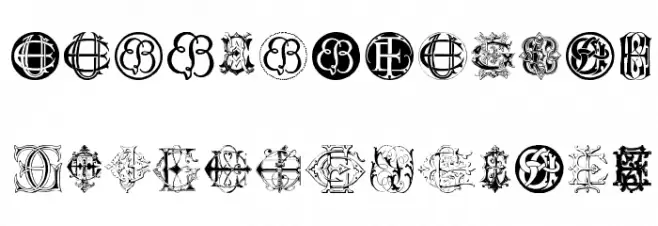 Intellecta Monograms Random Samples Twelve फ़ॉन्ट अपरकेस