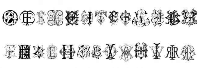 Intellecta Monograms Random Samples Twelve Font LOWERCASE