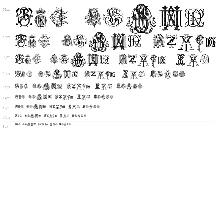 Intellecta Monograms Random Samples Two Waterfall