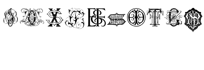 Intellecta Monograms Random Samples Шрифта ДРУГИЕ символов