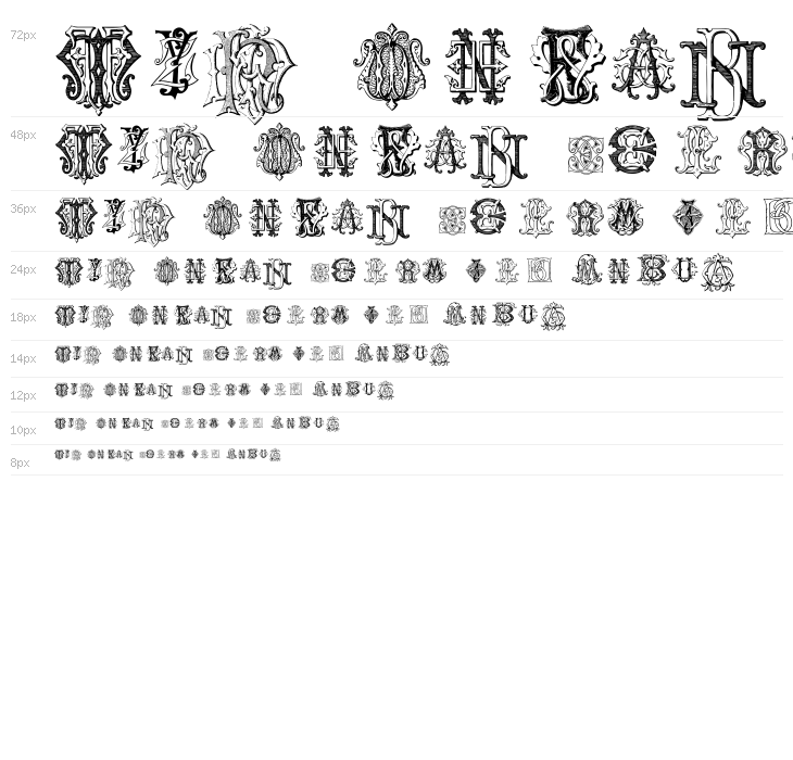 Intellecta Monograms Random Samples Waterfall