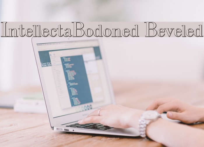 IntellectaBodoned Beveled Schriftart examples