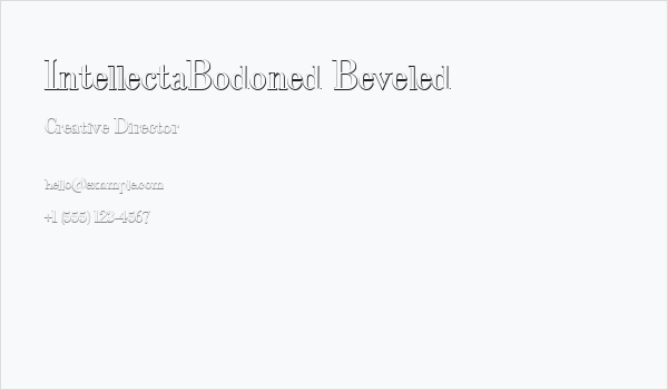 IntellectaBodoned Beveled Business Card