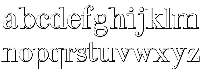 IntellectaBodoned Beveled Schriftart Kleinbuchstaben