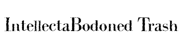 IntellectaBodoned Trash  Free Fonts Download