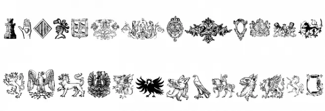 IntellectaHeraldics Schriftart Groß