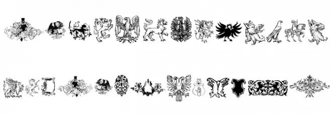 IntellectaHeraldics Schriftart Kleinbuchstaben