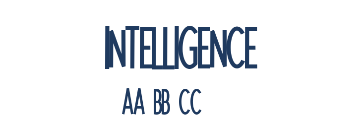 Intelligence Font Preview