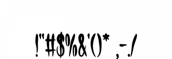 Intense Horror Font OTHER CHARS