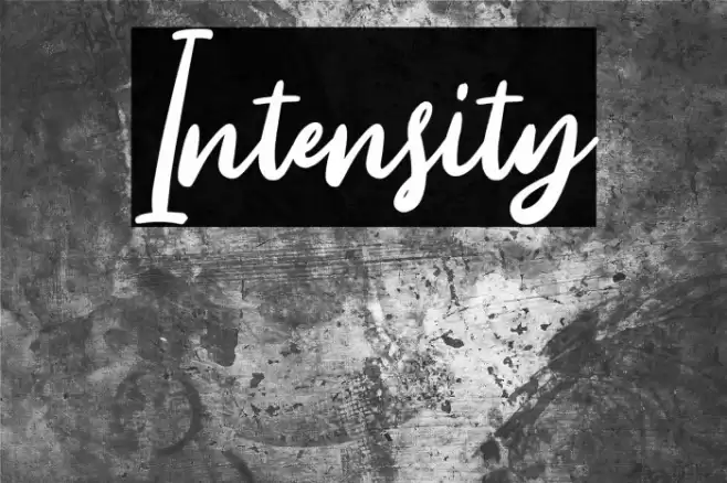 Intensity Font examples