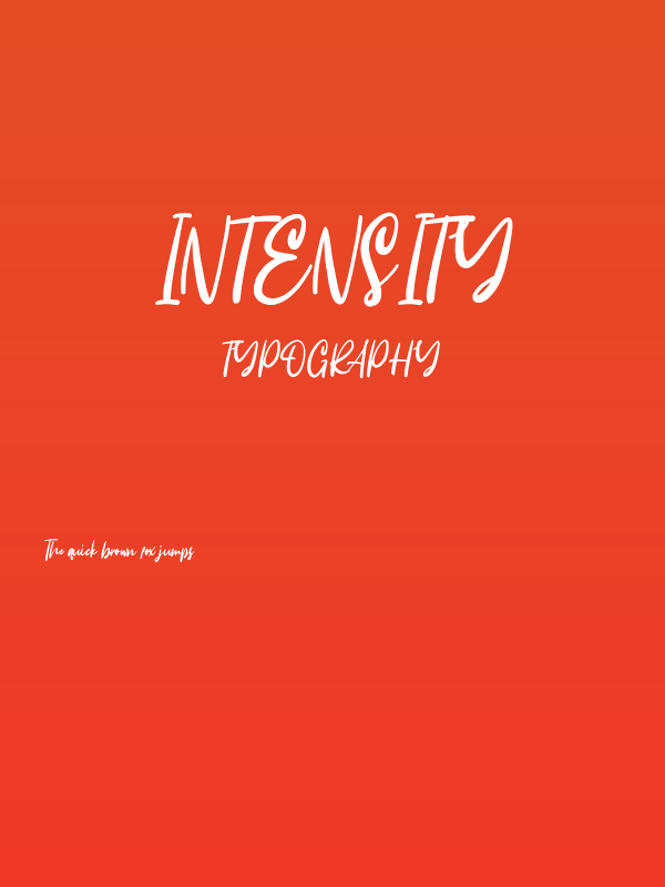 Intensity Poster