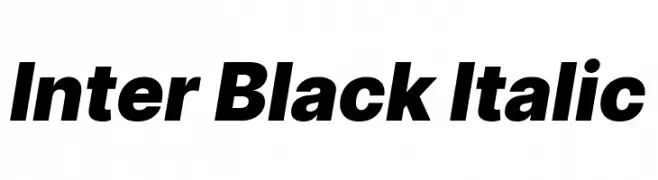 Inter Black Italic  les polices de caractères gratuit tlcharger