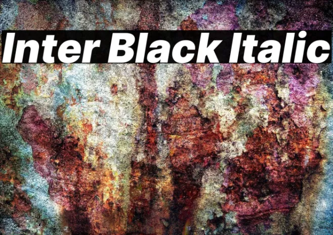 Inter Black Italic Example 1
