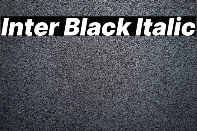 Inter Black Italic Example 3