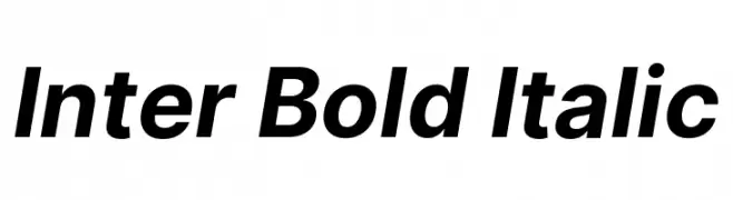 Inter Bold Italic  Fuentes Gratis Descargar