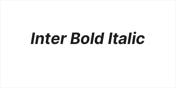 Inter Bold Italic Logo