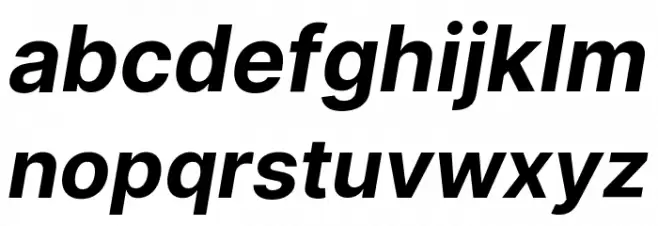 Inter Bold Italic फ़ॉन्ट लोअरकेस