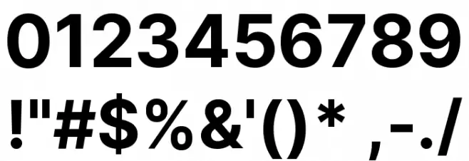 Inter Bold Font OTHER CHARS