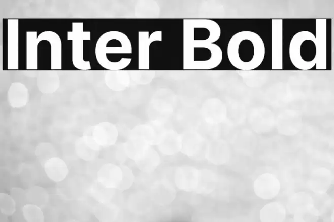 Inter Bold Font examples