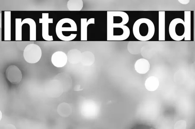 Inter Bold Font examples