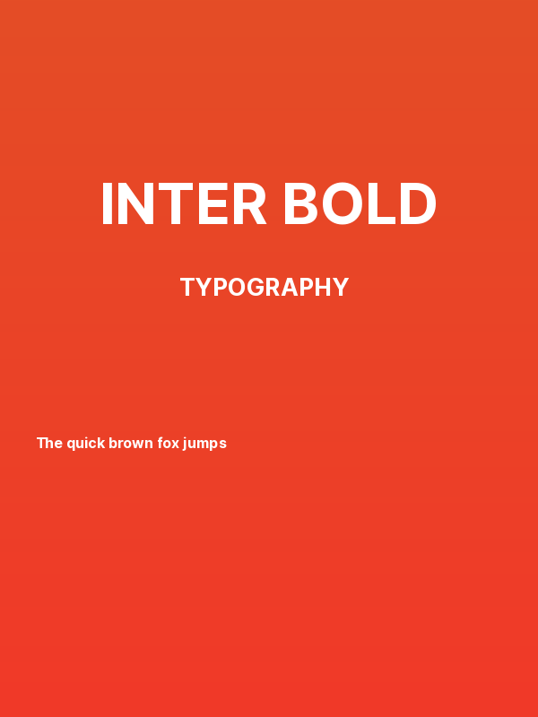 Inter Bold Poster