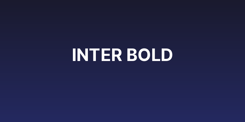 Inter Bold Social Header