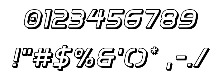 Inter-Bureau 3D Italic Schriftart Anderer Schreiben
