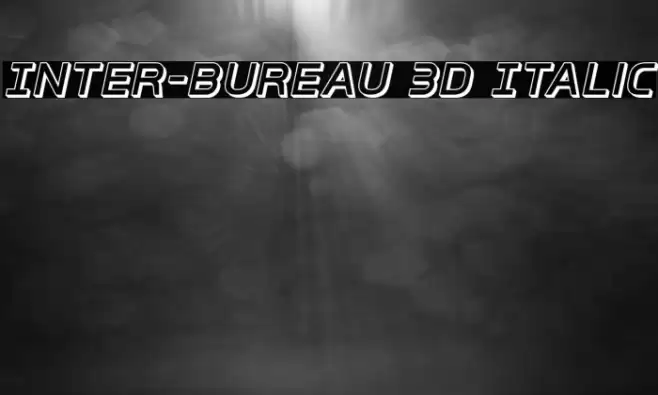 Inter-Bureau 3D Italic Schriftart examples