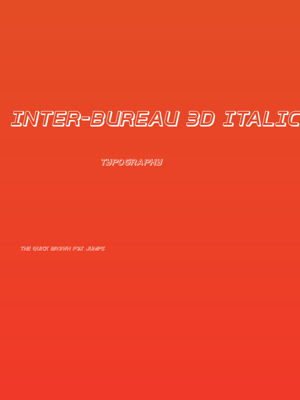 Inter-Bureau 3D Italic Poster