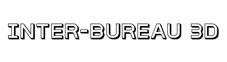 Inter-Bureau 3D  font caratteri gratis