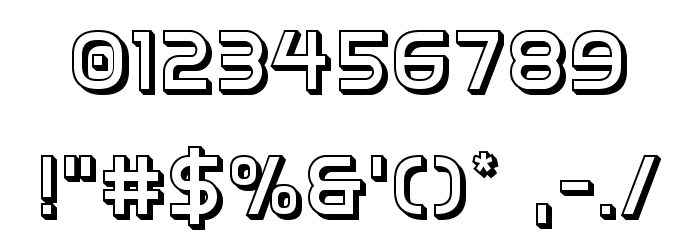 Inter-Bureau 3D Font OTHER CHARS