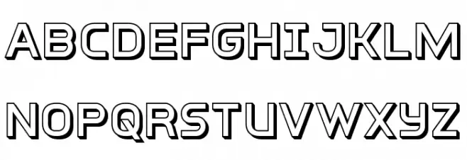 Inter-Bureau 3D Schriftart Groß