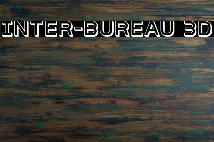 Inter-Bureau 3D Font examples