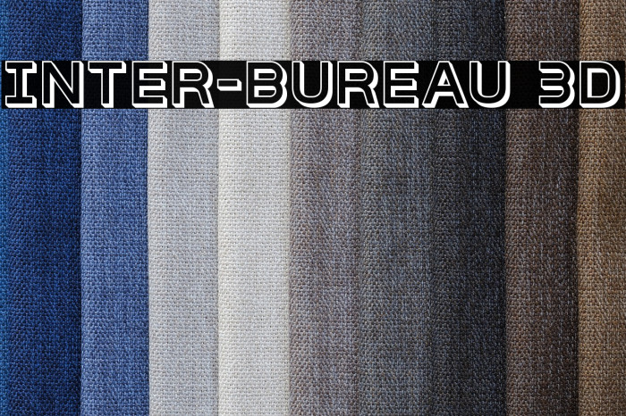 Inter-Bureau 3D Font examples