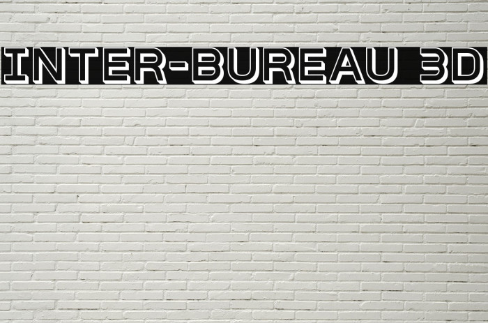 Inter-Bureau 3D Font examples