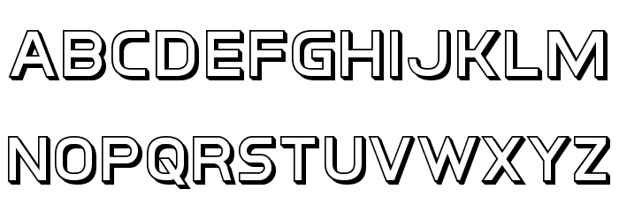 Inter-Bureau 3D Font LOWERCASE
