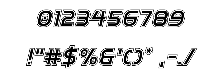 Inter-Bureau Academy Italic Font OTHER CHARS