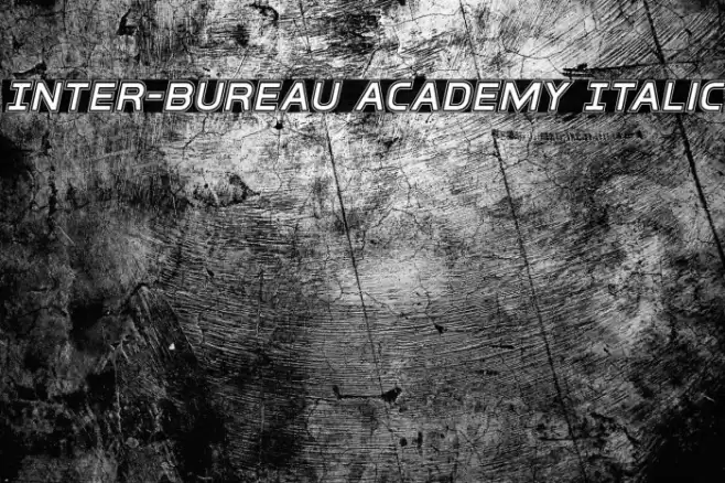 Inter-Bureau Academy Italic Fonte examples