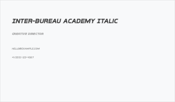 Inter-Bureau Academy Italic Business Card