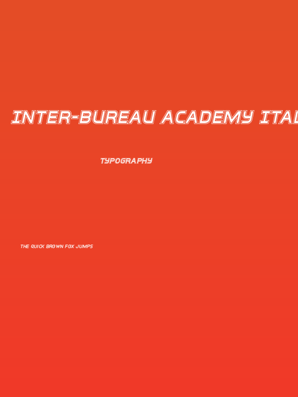Inter-Bureau Academy Italic Poster