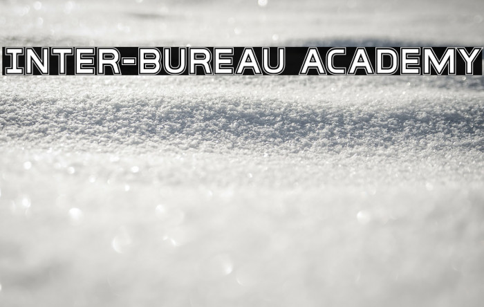 Inter-Bureau Academy Font examples