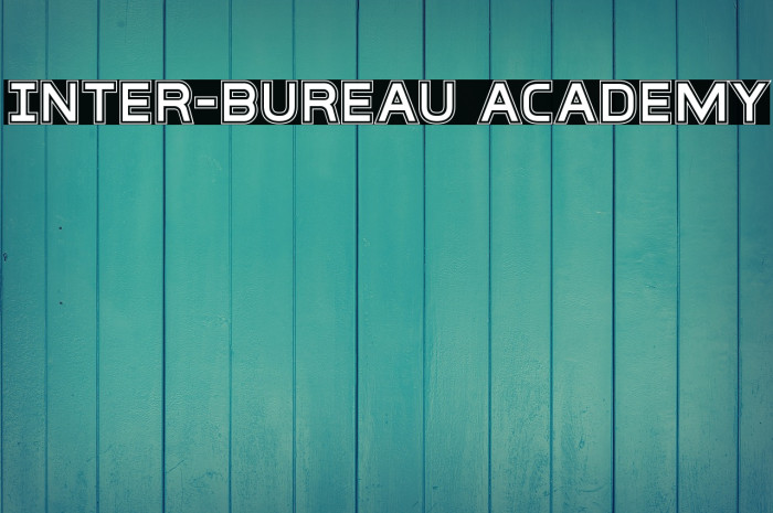 Inter-Bureau Academy Font examples