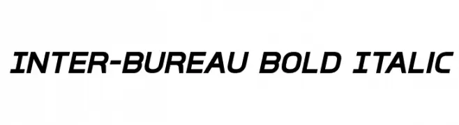 Inter-Bureau Bold Italic  Frei Schriftart Herunterladen