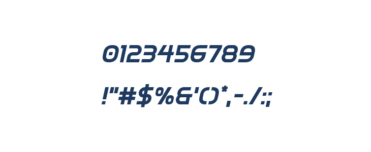 Inter-Bureau Bold Italic Other Characters