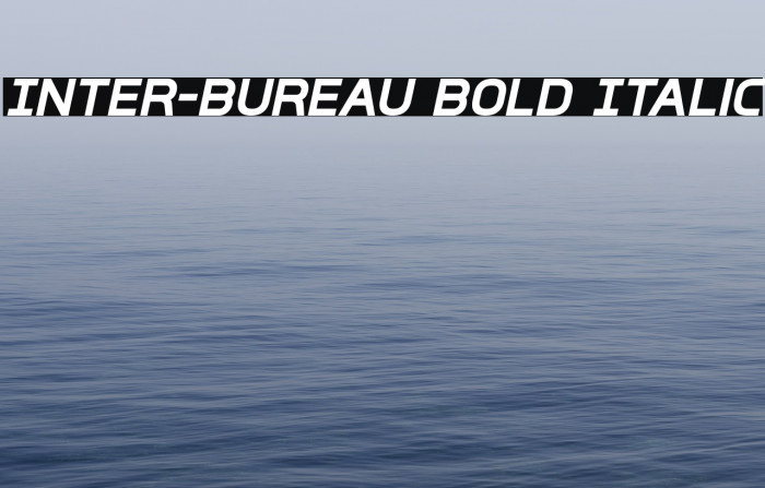 Inter-Bureau Bold Italic Example 3