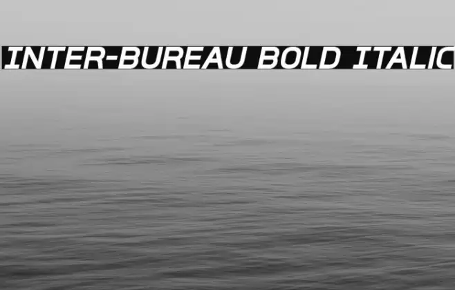 Inter-Bureau Bold Italic Font examples
