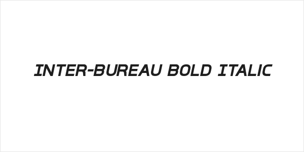 Inter-Bureau Bold Italic Logo