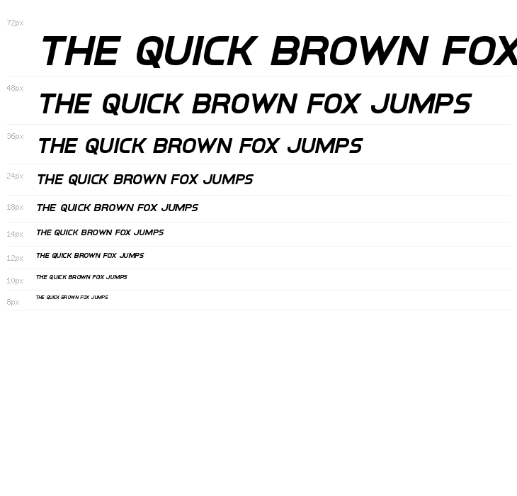 Inter-Bureau Bold Italic Waterfall